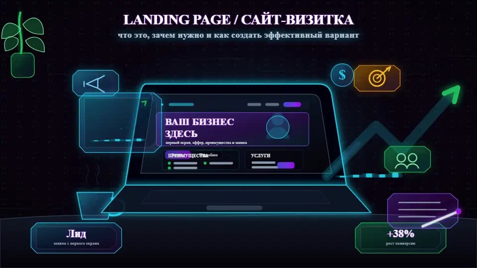 Landing Page (сайт-визитка): что это, зачем нужен и как создать эффективный лендинг